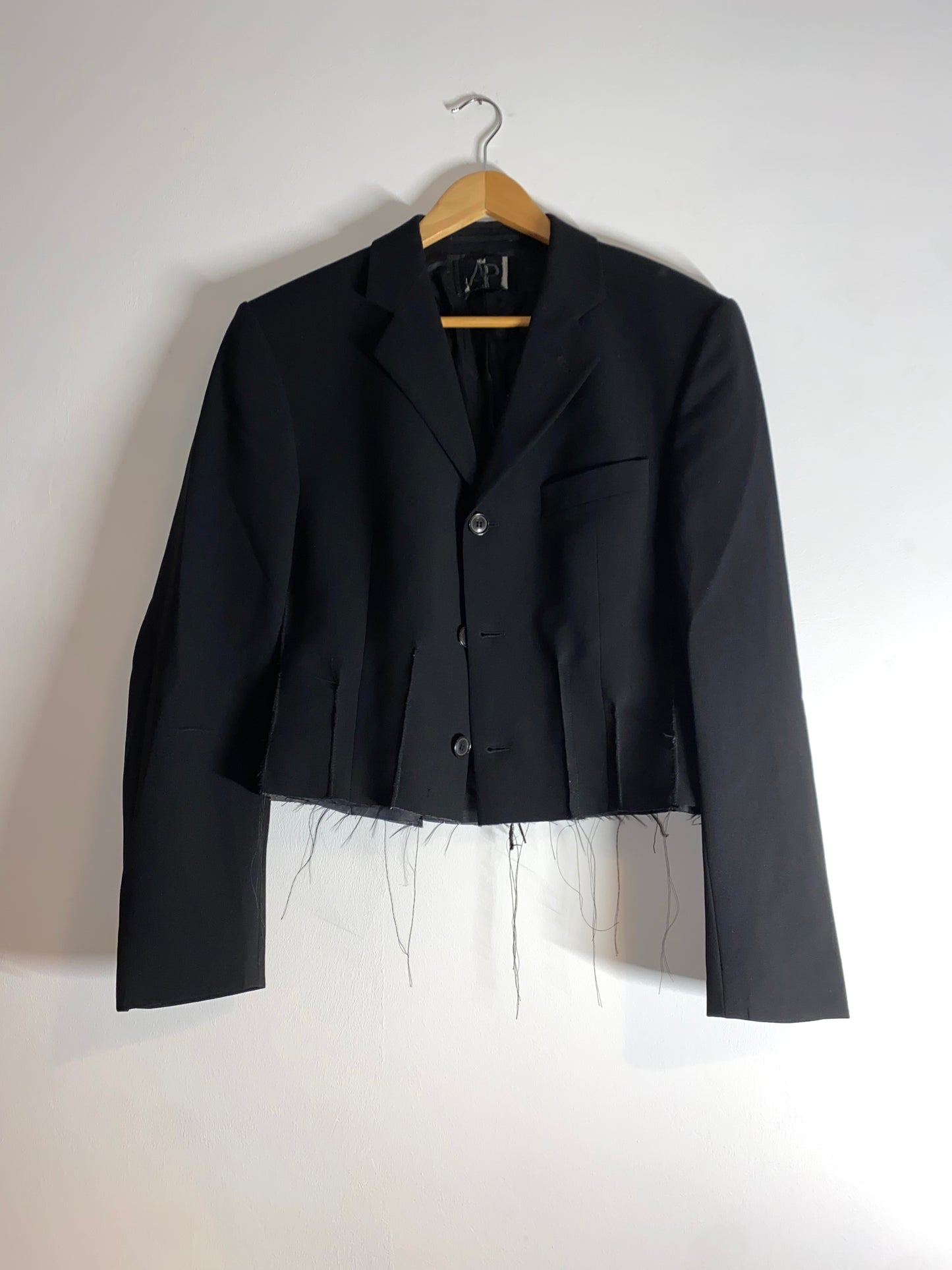 Cropped black blazer 1