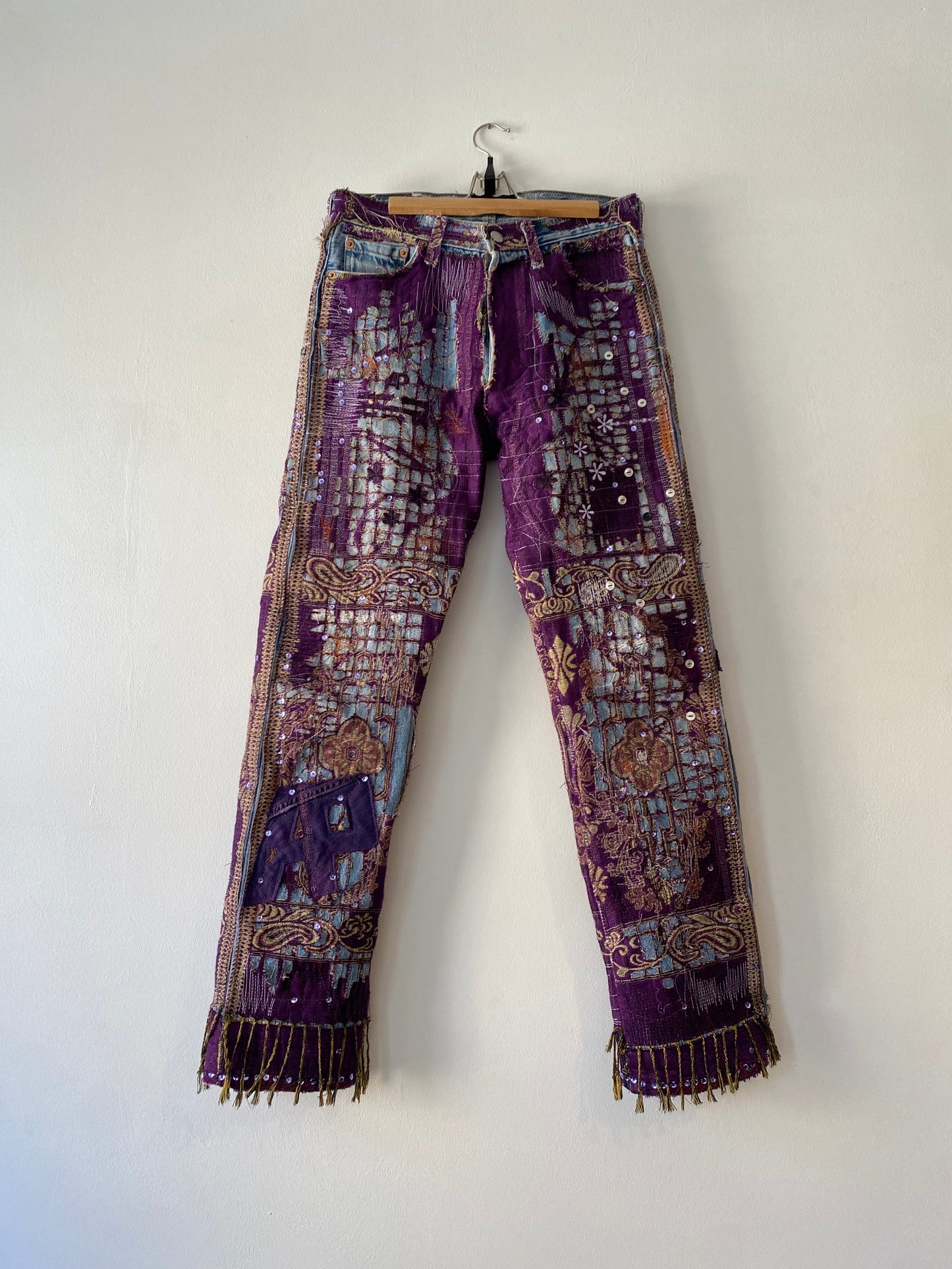 purple art jeans