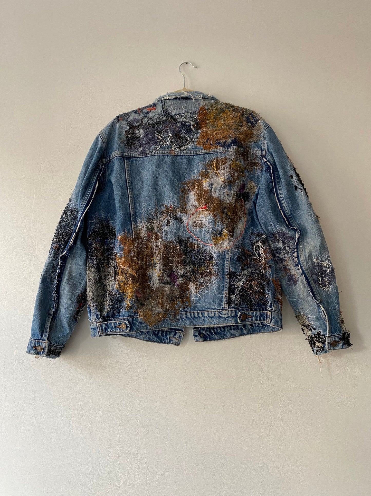 Textured denim jacket