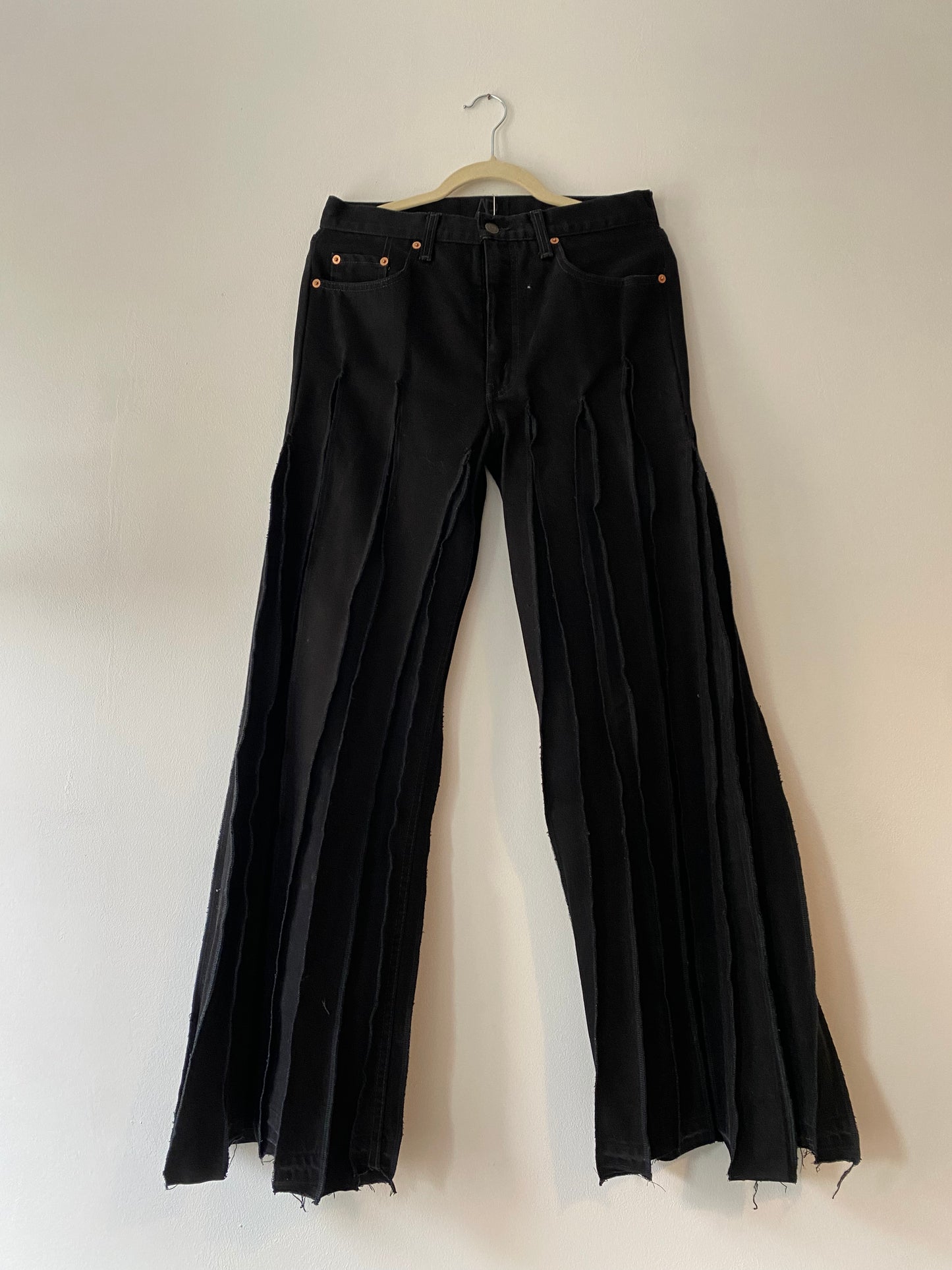 Black lines denim